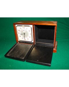 Alarm clock style sliding die box