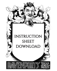 Animated Bill - Davenports instruction sheet (download)